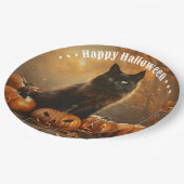 Happy Halloween Black Cat Collection Pappteller (Schrägansicht)