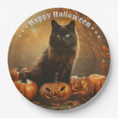 Happy Halloween Black Cat Collection Pappteller (Vorderseite)