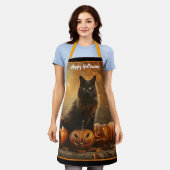 Happy Halloween Black Cat Collection Schürze (Getragen)