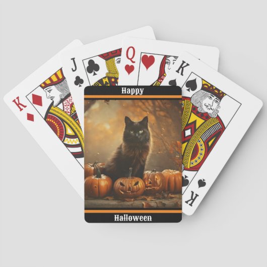 Happy Halloween Black Cat Collection Spielkarten (Rückseite)
