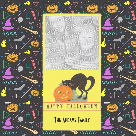 Happy Halloween Black Cat Feiertagskarte
