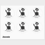 Happy Halloween Black Cat Funny Custom Stickers (Blatt)