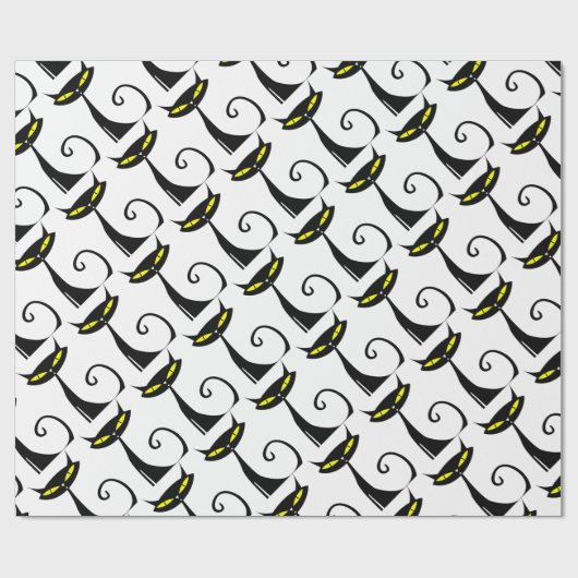 Happy Halloween Black Cat Geschenkpapier (Flach)