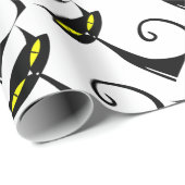 Happy Halloween Black Cat Geschenkpapier (Rolleneckpunkt)