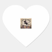 Happy Halloween Black Cat Hexe Classic T - Shirt Herz-Aufkleber (Vorderseite)