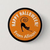 Happy Halloween Black Cat ID686 Button (Vorderseite)