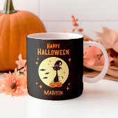 Happy Halloween Black Cat Personalisiert Kaffeetasse