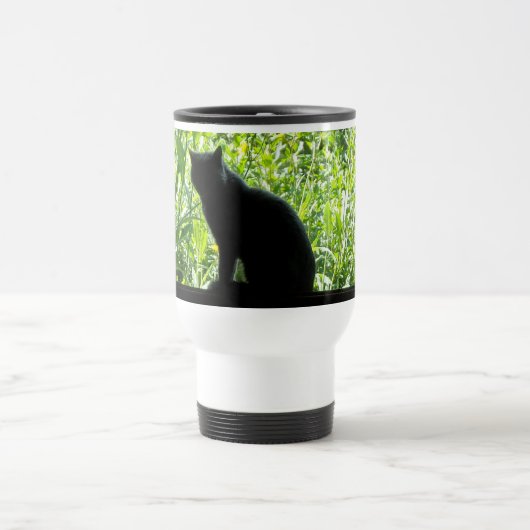 Happy Halloween Black Cat Reisebecher (Mittel)
