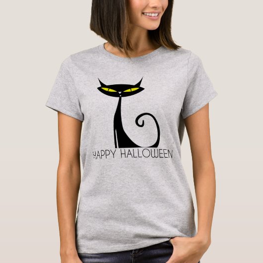 Happy Halloween Black Cat Shirt (Vorderseite)