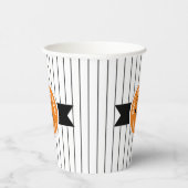 Happy Halloween Black Cat & Stripes ID686 Pappbecher (Rechts)