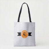 Happy Halloween Black Cat & Stripes ID686 Tasche (Vorderseite)