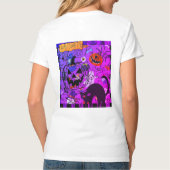 Happy Halloween , Black Cat,  T-Shirt (Rückseite)