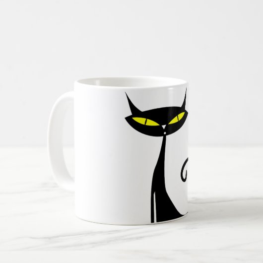 Happy Halloween Black Cat Tasse (Vorderseite Links)