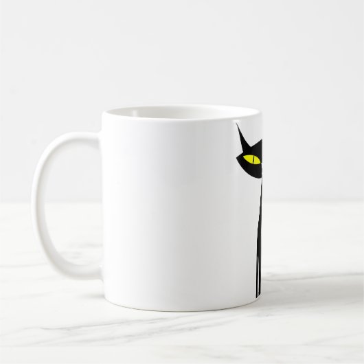 Happy Halloween Black Cat Tasse (Links)