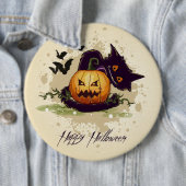 Happy Halloween Black Cat und Jack Button (Beispiel)
