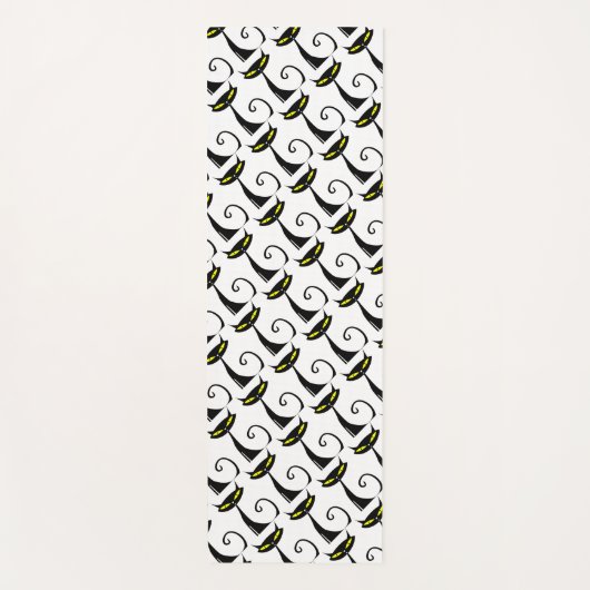 Happy Halloween Black Cat | Yoga Mat Yogamatte (Vorderseite)