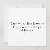 Happy Halloween Black Cats Karte (Rückseite)