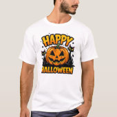 Happy Halloween Black Cats T-Shirt (Vorderseite)