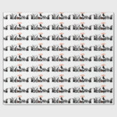 Happy Halloween Black Concept Typografy Design Geschenkpapier (Flach)