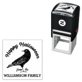 Happy Halloween Black Crow Bird Halloween Permastempel (Beispiel)