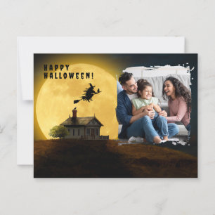 Happy halloween Black Hexe Foto Postkarte