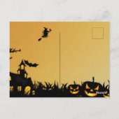 Happy halloween Black Hexe Foto Postkarte (Rückseite)