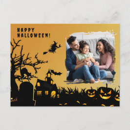 Happy halloween Black Hexe Foto Postkarte