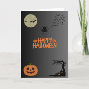 Happy Halloween Black Karte