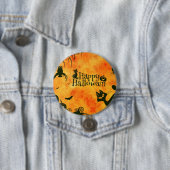 Happy Halloween Black Kitty Button (Beispiel)