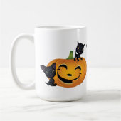 Happy Halloween Black Kitty Tasse (Links)