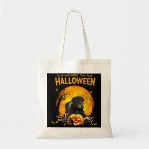 Happy Halloween Black Lab Hund Pumpkin Kostüme als Tragetasche
