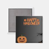 Happy Halloween Black Magnet (Vorderseite/Rückseite)
