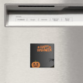 Happy Halloween Black Magnet (In Situ (Geschirrspüler))