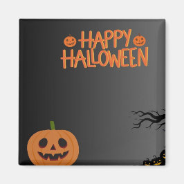 Happy Halloween Black Magnet