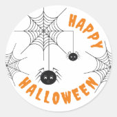 Happy Halloween Black & Orange Round Stickers (Vorderseite)