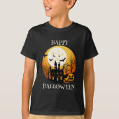 Happy Halloween Black Orange T-Shirt (Vorderseite)
