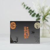 Happy Halloween Black Postkarte (Stehend Vorderseite)