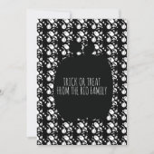 Happy Halloween Black Pumpkin Skull Pattern Card (Vorderseite)