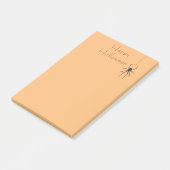 Happy Halloween Black Spider Orange Post-it Notes Klebezettel (angewinkelt)