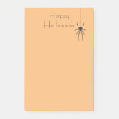 Happy Halloween Black Spider Orange Post-it Notes Klebezettel (Vorderseite)