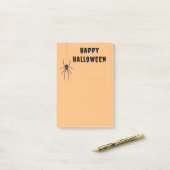 Happy Halloween Black Spider Orange Post-it Notes Klebezettel (Auf Schreibtisch)