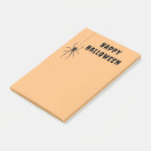 Happy Halloween Black Spider Orange Post-it Notes Klebezettel (angewinkelt)