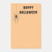 Happy Halloween Black Spider Orange Post-it Notes Klebezettel (Vorderseite)