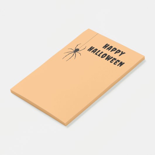 Happy Halloween Black Spider Orange Post-it Notes Post-it Klebezettel (angewinkelt)