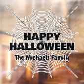 Happy Halloween Black Spinnenname Fensteraufkleber (Blatt 2)