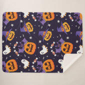 Happy Halloween Blankets Design Sherpadecke (Vorderseite (Horizontal))
