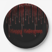 Happy Halloween Blood Tropfens Paper Teller (Vorderseite)
