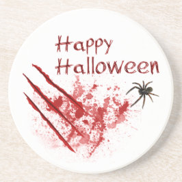 Happy Halloween Bloody Scratches Untersetzer