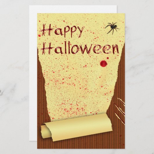 Happy Halloween Bloody Wallpaper Briefpapier (Vorne/Hinten)