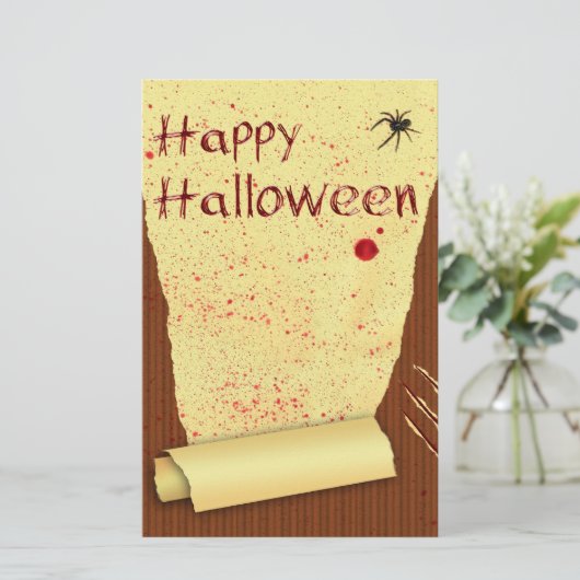 Happy Halloween Bloody Wallpaper Briefpapier (Stehend Vorderseite)